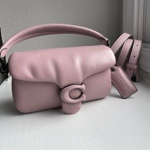 Coach Pillow Tabby 18 in Ice Purple & Juniper